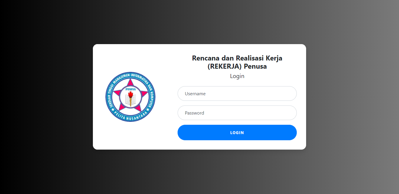 Aplikasi Rencana Realisasi Kerja PENUSA